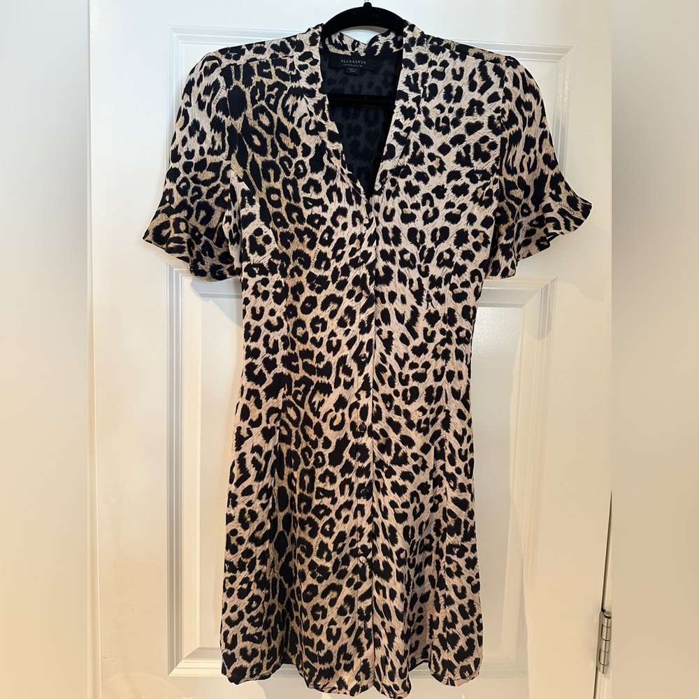 All Saints Animal Print Dress 4
